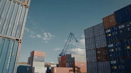 container yard crane logistics port