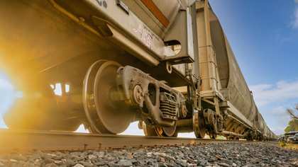 railway freight wagon wheels sunburst